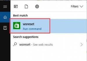 แคช Windows Store อาจเสียหาย Windows 10 