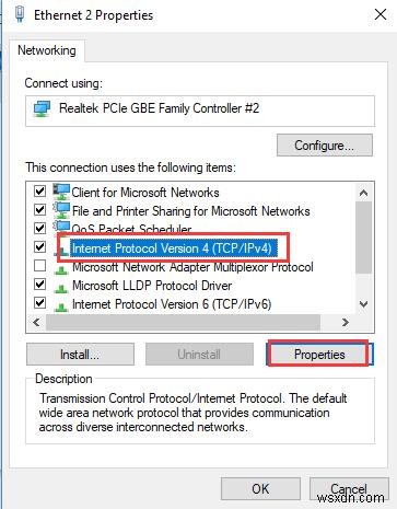 แก้ไขอีเธอร์เน็ตไม่มีการกำหนดค่า IP ที่ถูกต้องใน Windows 10/11 