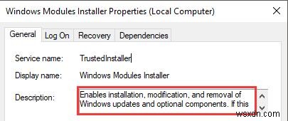 แก้ไข Windows Modules Installer Worker การใช้งาน CPU สูง Windows 10 