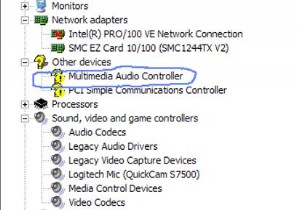 ไดร์เวอร์ Multimedia Audio Controller หายไปใน Windows 10 