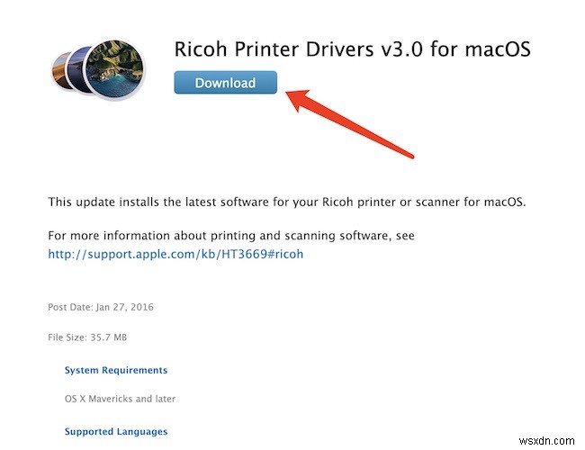 วิธีการติดตั้งไดรเวอร์เครื่องพิมพ์ Ricoh สำหรับ Windows 10 และ Mac 