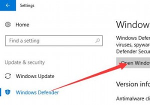 วิธีกำหนดค่า Windows Defender สำหรับ Windows 10 