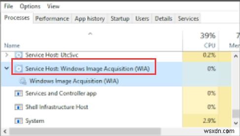 แก้ไขแล้ว:Windows Image Acquisition การใช้งาน CPU สูงใน Windows 10 