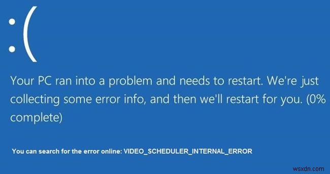 แก้ไข:ข้อผิดพลาดภายในของตัวกำหนดตารางเวลาวิดีโอใน Windows 11/10 