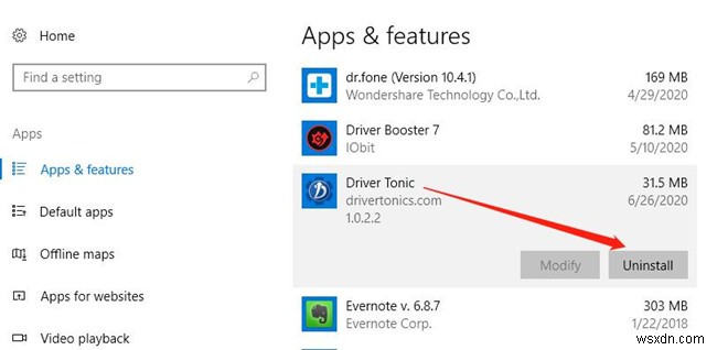 วิธีถอนการติดตั้ง Driver Tonic (รวมถึงจะไม่ถอนการติดตั้งโซลูชัน) 