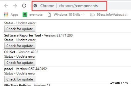 วิธีอัปเดต Chrome:// ส่วนประกอบใน Windows 10 