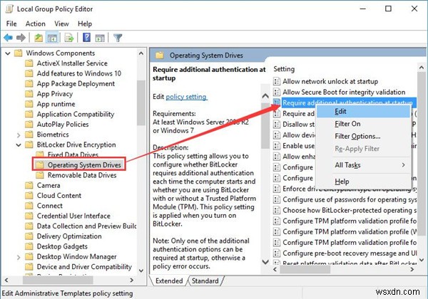 ใช้ BitLocker โดยไม่มี Trusted Platform Module (TPM) 