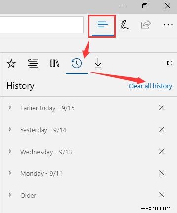 วิธีล้างประวัติ แคช ข้อมูล คุกกี้ใน Microsoft Edge 