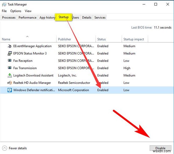 วิธีแสดงหรือซ่อนไอคอน Windows Defender ในพื้นที่แจ้งเตือน 