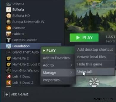 วิธีลบเกมออกจาก Steam Library (อัพเดต 2022) 