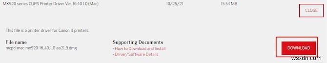 ดาวน์โหลดไดรเวอร์ Canon MX922 บน Windows 11, 10, 8, 7 และ Mac 
