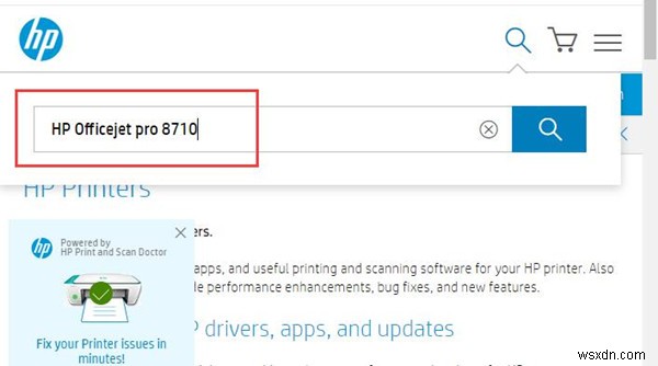 ดาวน์โหลดไดรเวอร์ HP OfficeJet Pro 8710 สำหรับ Windows 10, 8, 7 