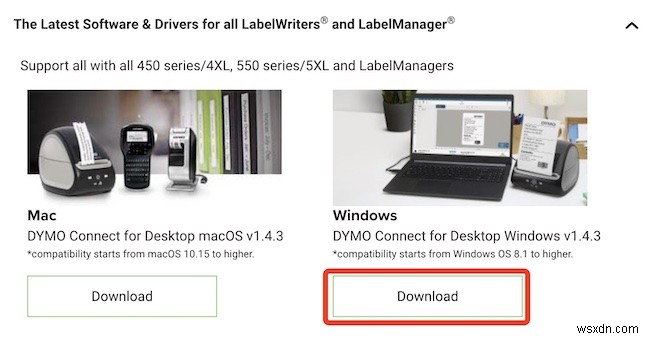 ดาวน์โหลดและอัปเดตไดรเวอร์ DYMO LabelWriter 450 สำหรับ Windows 11, 10, 7 และ Mac 