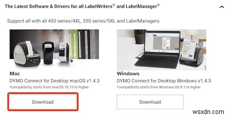 ดาวน์โหลดและอัปเดตไดรเวอร์ DYMO LabelWriter 450 สำหรับ Windows 11, 10, 7 และ Mac 