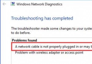 แก้ไข:เสียบสายเคเบิลเครือข่ายไม่ถูกต้องหรืออาจใช้งานไม่ได้ใน Windows 10 