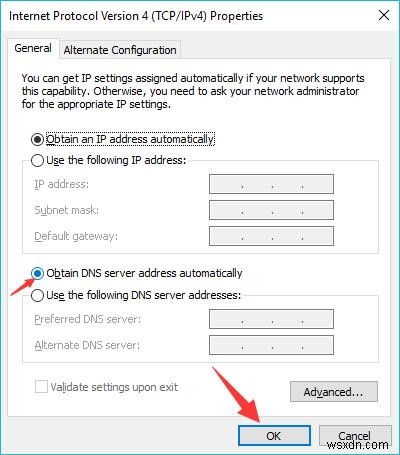 แก้ไข:เซิร์ฟเวอร์ DNS ไม่ตอบสนองใน Windows 10, 8, 7 