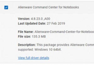 แก้ไข:Alienware Command Center ไม่ทำงานบน Windows 10 