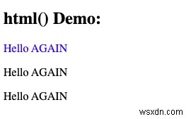 วิธีใช้ jQuery html() Method 