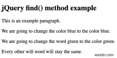 jQuery find():คำแนะนำทีละขั้นตอน 