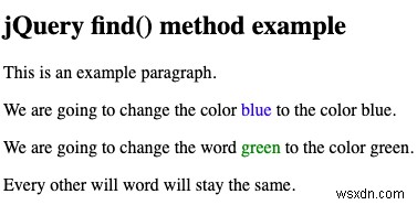 jQuery find():คำแนะนำทีละขั้นตอน 