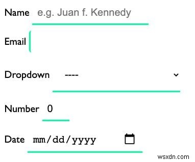 ประเภทอินพุต CSS 