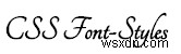 CSS Font-Style 