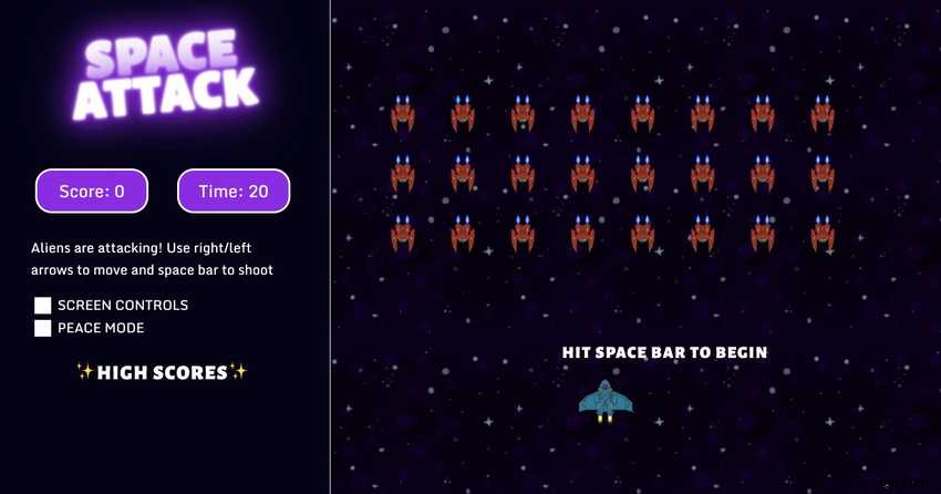 [ทบทวน] Space Invaders รหัสใน Vanilla JavaScript (โดย Andrea Maille) 