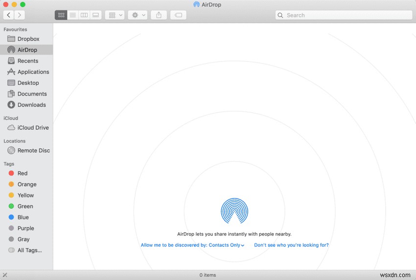 วิธีใช้ Airdrop เพื่อส่งไฟล์บนอุปกรณ์ Mac 