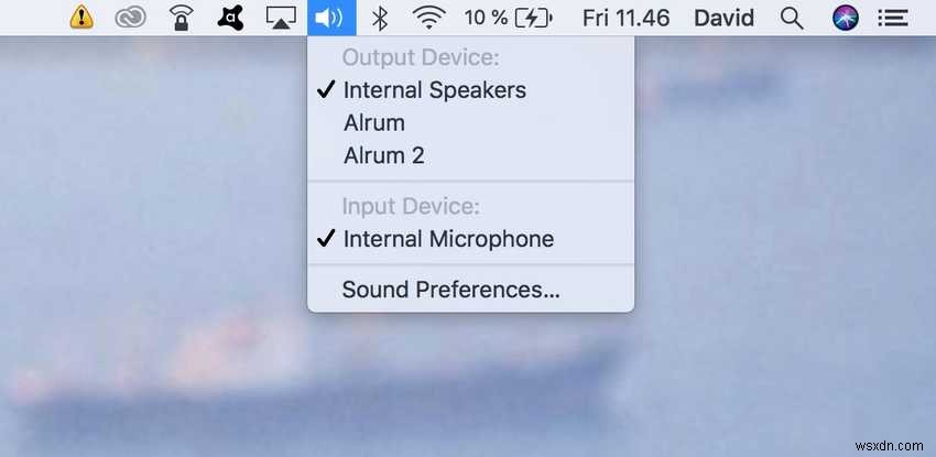 วิธีสลับแหล่งสัญญาณเสียงเข้า/เอาท์พุตจากแถบเมนู Mac ของคุณ 