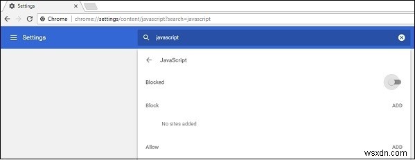 จะปิดการใช้งาน JavaScript ใน Google Chrome ได้อย่างไร? 