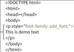 วิธีการตั้งค่าตระกูลแบบอักษรข้อความใน HTML? 