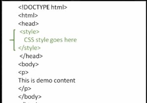วิธีใช้แท็ก  style  เพื่อกำหนดข้อมูลสไตล์สำหรับหน้า HTML 