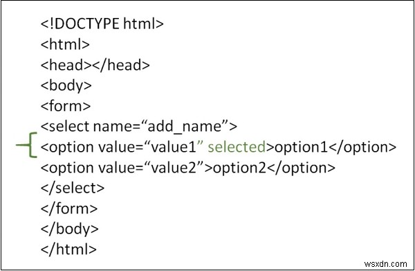 ฉันจะตั้งค่าเริ่มต้นสำหรับองค์ประกอบ HTML  select  ได้อย่างไร 