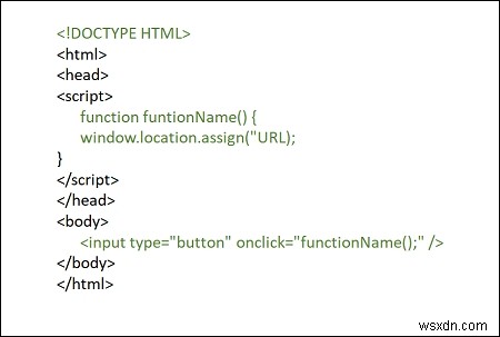 จะใช้ JavaScript เพื่อเปลี่ยนเส้นทางหน้า HTML ได้อย่างไร 