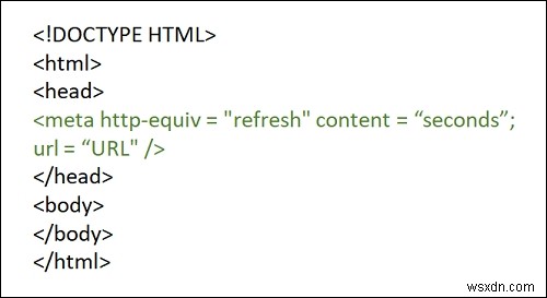 วิธีใช้ Meta Tag เพื่อเปลี่ยนเส้นทางหน้า HTML 