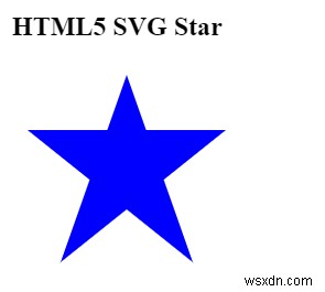 วิธีการวาดดาวใน HTML5 SVG? 