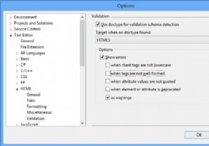 เป็นไปได้ไหมที่จะเพิ่มการตรวจสอบความถูกต้องของ HTML5 ให้กับ Visual Studio 