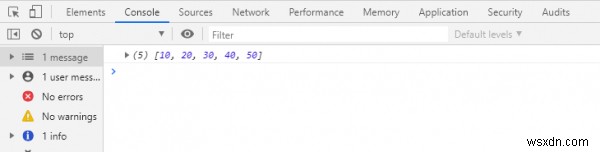 JavaScript Array.of() ฟังก์ชัน 