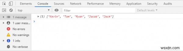 JavaScript Array.of() ฟังก์ชัน 