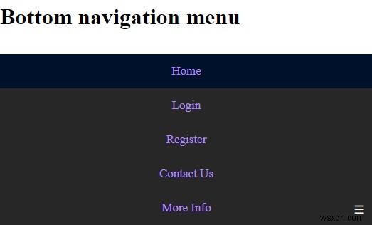 จะสร้างเมนูนำทางด้านล่างที่ตอบสนองด้วย CSS และ JavaScript ได้อย่างไร? 