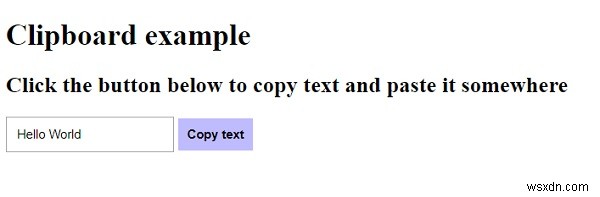 จะคัดลอกข้อความไปยังคลิปบอร์ดด้วย JavaScript ได้อย่างไร 