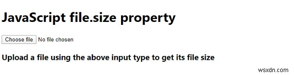 คุณสมบัติ File.size ไฟล์ JavaScript WebAPI 