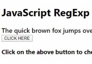 การทดสอบ JavaScript RegExp () วิธีการ 