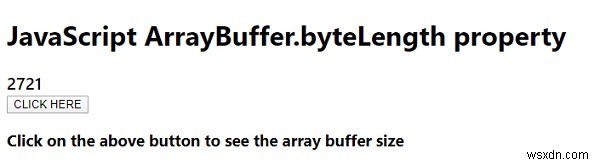 JavaScript ArrayBuffer.byteLength คุณสมบัติ 