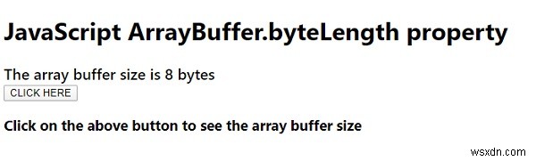 JavaScript ArrayBuffer.byteLength คุณสมบัติ 