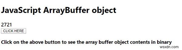 JavaScript ArrayBuffer วัตถุ 