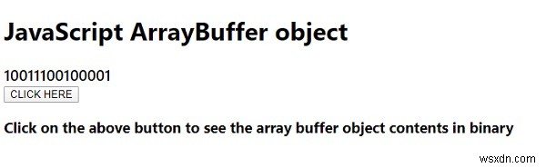 JavaScript ArrayBuffer วัตถุ 