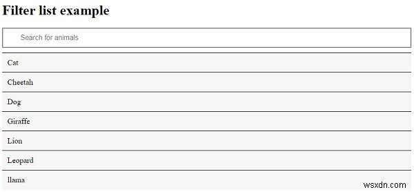 จะสร้างรายการตัวกรองด้วย JavaScript ได้อย่างไร? 