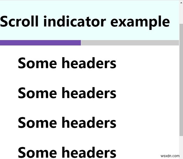 จะสร้างตัวบ่งชี้การเลื่อนด้วย CSS และ JavaScript ได้อย่างไร 