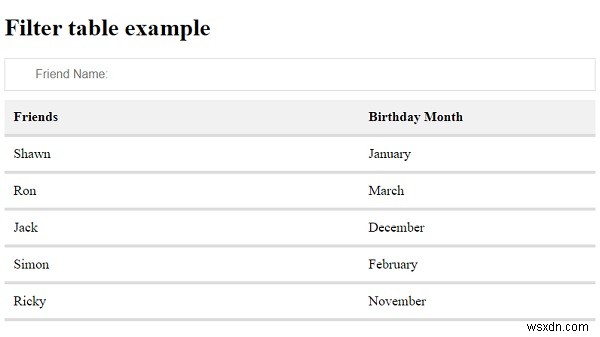 จะสร้างตารางตัวกรองด้วย JavaScript ได้อย่างไร? 